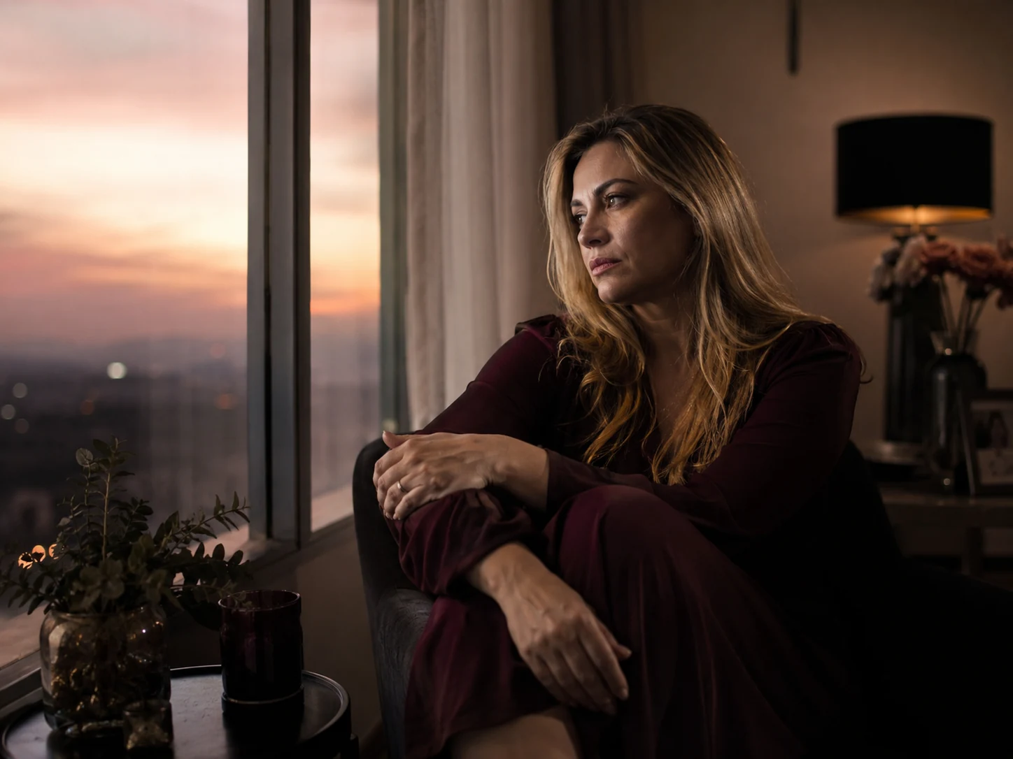 Mulher pensativa refletindo sobre reconexão emocional